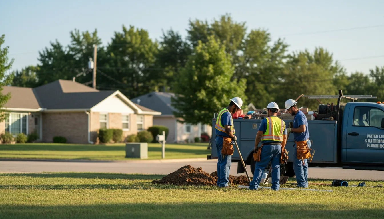 Residential water line and bathroom plumbing service in Holbrook, ID